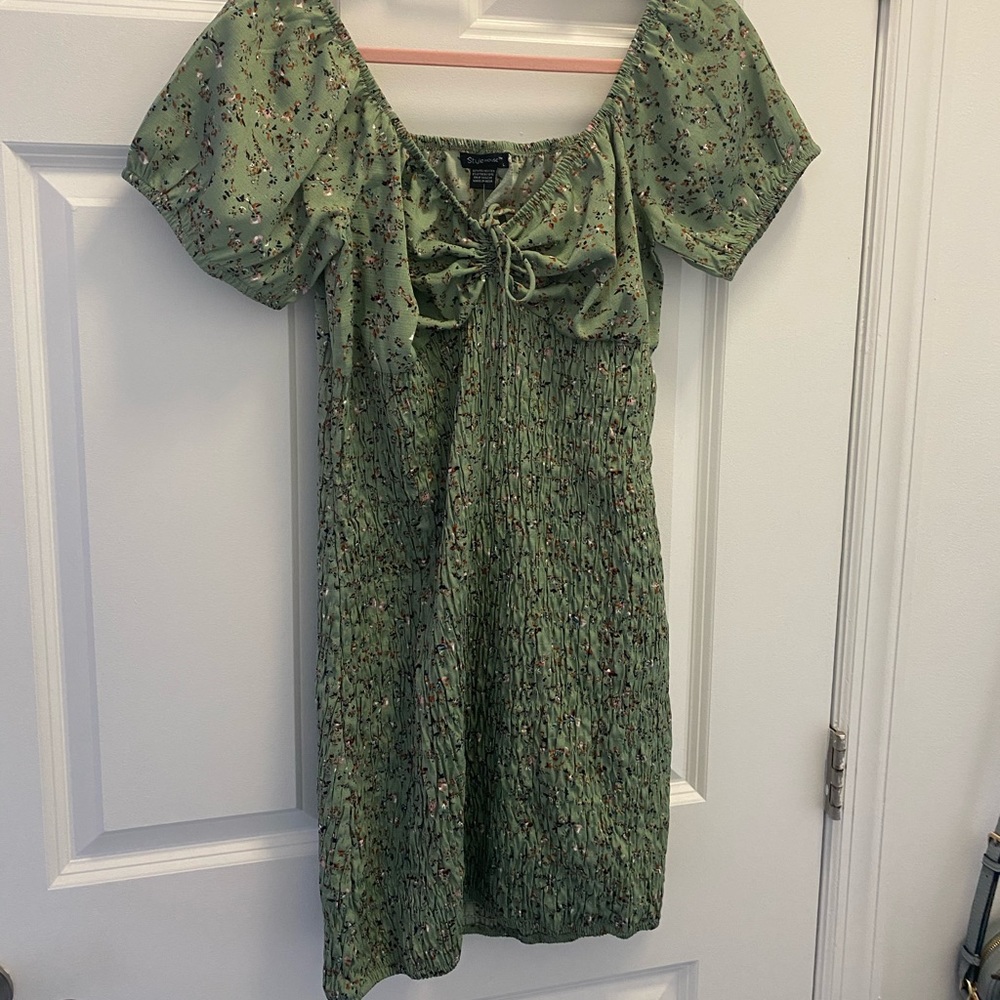 Green Floral Dress